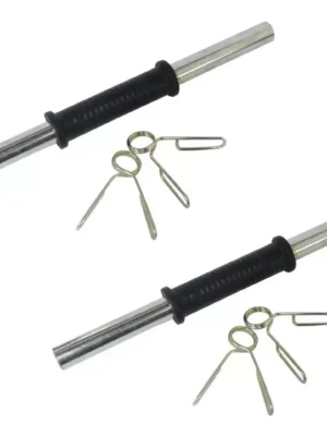 Par De Mancuernas Macizas Con Topes Ø28 mm X 40 Cm